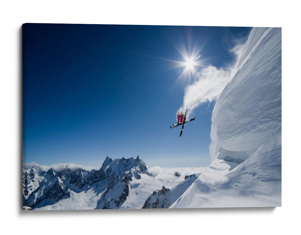 Salto de esquí de montaña extremo - Tristan Shu | Cuadro decorativo de Canvas Lab