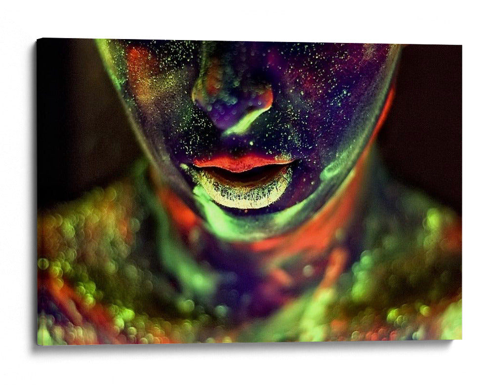 Retrato de neón vibrante - Dogan Kokdemir | Cuadro decorativo de Canvas Lab