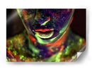 Retrato de neón vibrante - Dogan Kokdemir | Cuadro decorativo de Canvas Lab