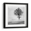Árbol invernal y ciervos - Silvija Danelsone | Cuadro decorativo de Canvas Lab