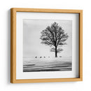 Árbol invernal y ciervos - Silvija Danelsone | Cuadro decorativo de Canvas Lab