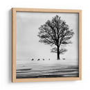 Árbol invernal y ciervos - Silvija Danelsone | Cuadro decorativo de Canvas Lab