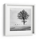 Árbol invernal y ciervos - Silvija Danelsone | Cuadro decorativo de Canvas Lab