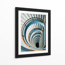 Escalera azul en espiral - Jef Van den | Cuadro decorativo de Canvas Lab