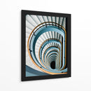 Escalera azul en espiral - Jef Van den | Cuadro decorativo de Canvas Lab