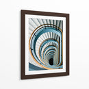 Escalera azul en espiral - Jef Van den | Cuadro decorativo de Canvas Lab