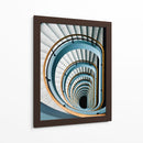 Escalera azul en espiral - Jef Van den | Cuadro decorativo de Canvas Lab