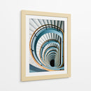 Escalera azul en espiral - Jef Van den | Cuadro decorativo de Canvas Lab