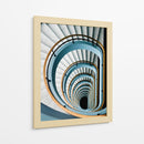 Escalera azul en espiral - Jef Van den | Cuadro decorativo de Canvas Lab