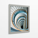 Escalera azul en espiral - Jef Van den | Cuadro decorativo de Canvas Lab