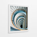 Escalera azul en espiral - Jef Van den | Cuadro decorativo de Canvas Lab