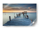 Puesta de sol en el muelle tranquilo - Rui David | Cuadro decorativo de Canvas Lab