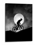 Ciclista de montaña a la luz de la luna - Hengki Lee | Cuadro decorativo de Canvas Lab