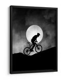 Ciclista de montaña a la luz de la luna - Hengki Lee | Cuadro decorativo de Canvas Lab
