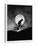 Ciclista de montaña a la luz de la luna - Hengki Lee | Cuadro decorativo de Canvas Lab