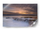 Serenidad costera dorada - Yan L | Cuadro decorativo de Canvas Lab