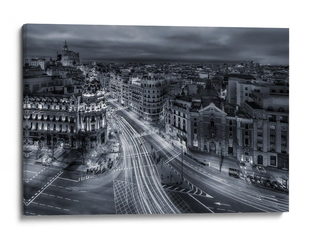 Luces de la ciudad de Madrid - Javier de la | Cuadro decorativo de Canvas Lab