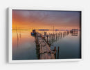 Muelle rústico con puesta de sol dorada - Alvaro Roxo | Cuadro decorativo de Canvas Lab