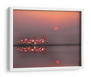 Flamencos al atardecer - Anna Cseresnjes | Cuadro decorativo de Canvas Lab