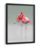 Gráciles flamencos rosados - Anna Cseresnjes | Cuadro decorativo de Canvas Lab