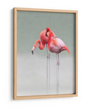 Gráciles flamencos rosados - Anna Cseresnjes | Cuadro decorativo de Canvas Lab