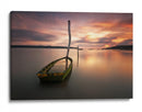 Puesta de sol con un barco hundido - Hugo Borges | Cuadro decorativo de Canvas Lab