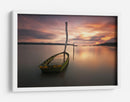 Puesta de sol con un barco hundido - Hugo Borges | Cuadro decorativo de Canvas Lab