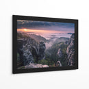 Amanecer en la montaña brumosa - Andreas Wonisch | Cuadro decorativo de Canvas Lab