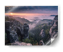 Amanecer en la montaña brumosa - Andreas Wonisch | Cuadro decorativo de Canvas Lab