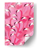 Bandada de flamencos - Nicholas | Cuadro decorativo de Canvas Lab
