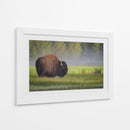Bisonte de la mañana brumosa - Sandipan Biswas | Cuadro decorativo de Canvas Lab