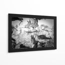 Bandada dinámica de grullas - Ido Meirovich | Cuadro decorativo de Canvas Lab