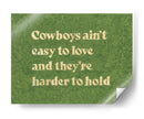 Cowboys Ain't Easy to Love - Anyone Can Yeehaw | Cuadro decorativo de Canvas Lab