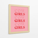 Cow Girls Cow Girls Cow Girls - Anyone Can Yeehaw | Cuadro decorativo de Canvas Lab