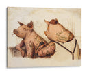 Cerdos tatuados en estilo Vintage - Mike Koubou | Cuadro decorativo de Canvas Lab