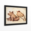Cerdos tatuados en estilo Vintage - Mike Koubou | Cuadro decorativo de Canvas Lab