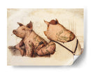 Cerdos tatuados en estilo Vintage - Mike Koubou | Cuadro decorativo de Canvas Lab