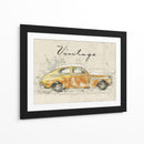 Coche Clásico Amarillo - Lembayung senja studio | Cuadro decorativo de Canvas Lab