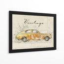 Coche Clásico Amarillo - Lembayung senja studio | Cuadro decorativo de Canvas Lab