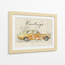Coche Clásico Amarillo - Lembayung senja studio | Cuadro decorativo de Canvas Lab