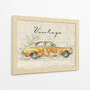 Coche Clásico Amarillo - Lembayung senja studio | Cuadro decorativo de Canvas Lab