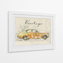 Coche Clásico Amarillo - Lembayung senja studio | Cuadro decorativo de Canvas Lab