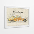 Coche Clásico Amarillo - Lembayung senja studio | Cuadro decorativo de Canvas Lab