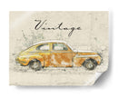Coche Clásico Amarillo - Lembayung senja studio | Cuadro decorativo de Canvas Lab