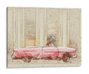 Coche Vintage Rosa - Lembayung senja studio | Cuadro decorativo de Canvas Lab