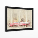 Coche Vintage Rosa - Lembayung senja studio | Cuadro decorativo de Canvas Lab