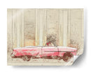 Coche Vintage Rosa - Lembayung senja studio | Cuadro decorativo de Canvas Lab