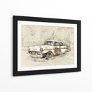Coche Antiguo - Lembayung senja studio | Cuadro decorativo de Canvas Lab