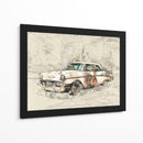 Coche Antiguo - Lembayung senja studio | Cuadro decorativo de Canvas Lab