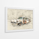 Coche Antiguo - Lembayung senja studio | Cuadro decorativo de Canvas Lab